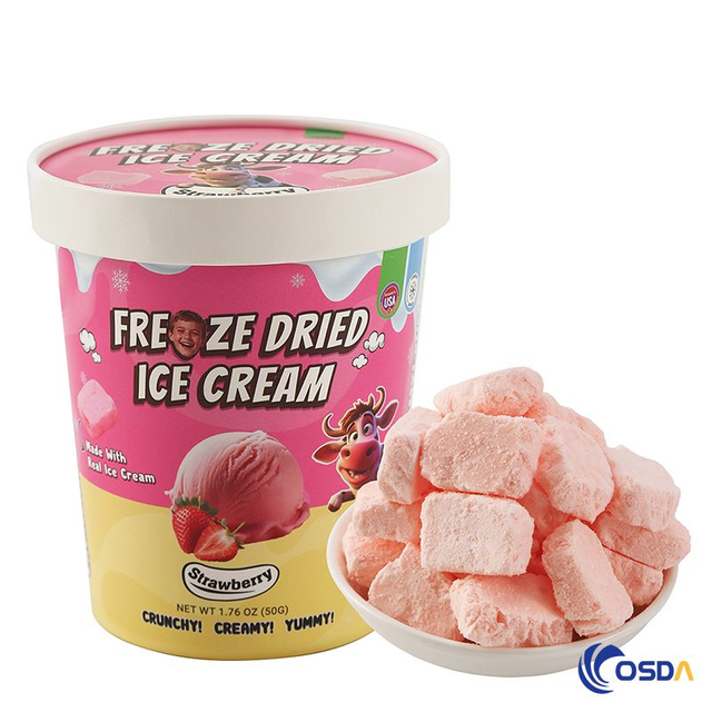 Strawberry Feeze Dried Ice Cream